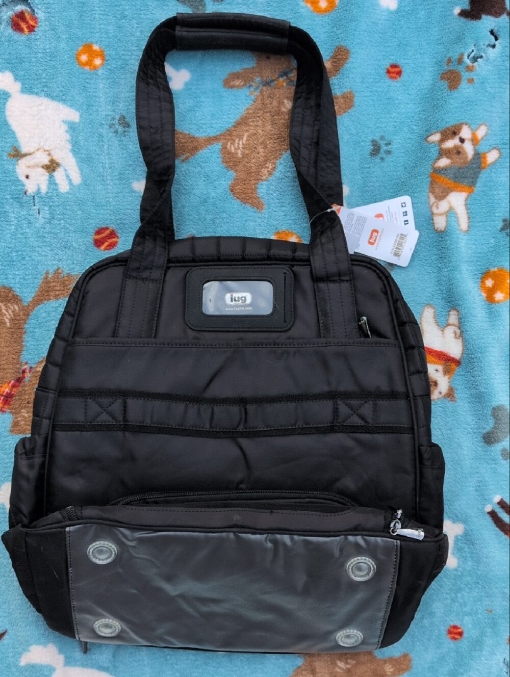 LUG Puddle Jumper Convertible Tote bag Black NWTs - Picture 3 of 4